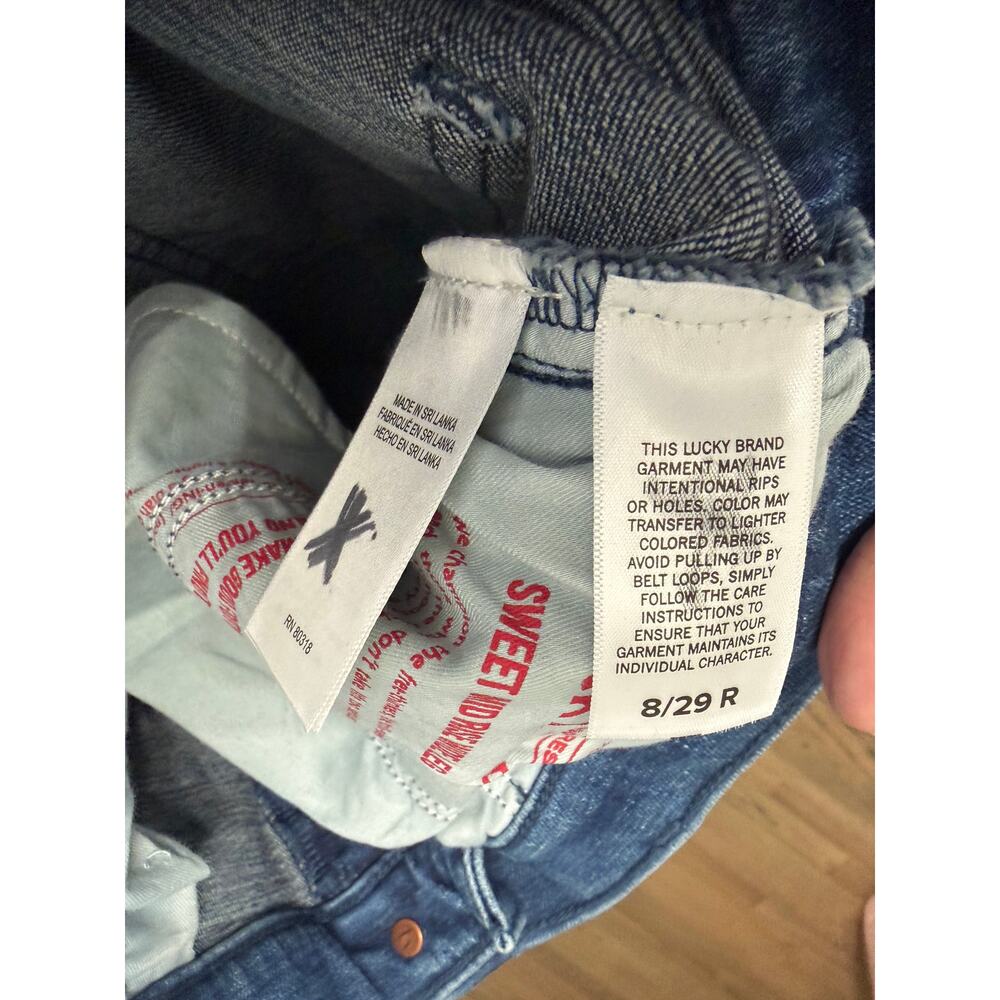 Lucky Brand Mid Rise Sweet Wide Leg Jeans Women's 8/29 Moonlit Mist Wash - Picture 10 of 12